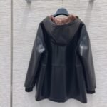 Louis Vuitton Leather Peplum Parka Black 1Aiqrv - Image 7