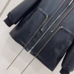 Louis Vuitton Leather Peplum Parka Black 1Aiqrv - Image 5