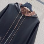 Louis Vuitton Leather Peplum Parka Black 1Aiqrv - Image 4