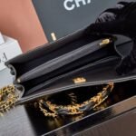 [Super Vip 1:1] Chanel Wallet On Chain Black Leather With Gold Tone Metal 18cm - Image 6