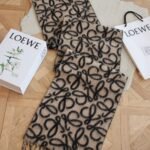 Loewe Anagram Wool Scarf Black - Image 5