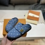 Louis Vuitton Lv Cosy Comfort Mule Blue 1Agvoo - Image 4