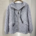 Louis Vuitton Monogram Pattern Parka Jacket Black White 1Ahzpf - Image 2