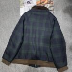 Miumiu Checked Twill Blouson Jacket Blue And Green Ml1328 17V7 F0D3Z S Ooo - Image 6