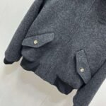 Miumiu Shetland Wool Blouson Jacket Anthracite Gray Ml1363 1799 F0308 S Ooo - Image 4