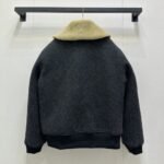 Miumiu Shetland Wool Blouson Jacket Anthracite Gray Ml1363 1799 F0308 S Ooo - Image 5