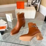 Hermes Frenchie 50 Ankle Boot Brown H222092Z A3360 - Image 6