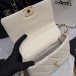 Chanel Mini Flap Bag And Gold Hardware Light Beige 20Cm - Image 9