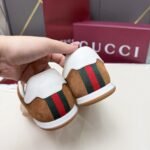 Gucci Men Shift Trainers Beige And Dark Brown 857018 Aaf1X 2750 - Image 6