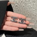 Chanel Cc Classic Logo Earrings Silver - Image 6