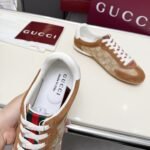 Gucci Men Shift Trainers Beige And Dark Brown 857018 Aaf1X 2750 - Image 7