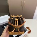 Gift Set: Louis Vuitton Nano Noé Bag Monogram Brown With Card Wallet And My Monogram Light Cat Eye Glasses - Image 7