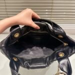 Chanel Maxi Bow Bag Shiny And Gold Tone Metal Black 51Cm - Image 9