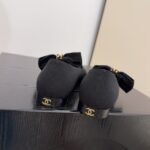 Chanel Mary Janes Grosgrain Black G46811 B22270 94305 - Image 8