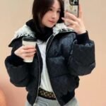 Louis Vuitton Feather Collar Puffer Jacket Black 1Aiphc - Image 7