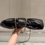Chanel Maxi Bow Bag Shiny And Gold Tone Metal Black 51Cm - Image 5