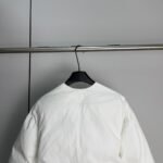Prada Cropped Cotton Down Jacket White 23Aw Sgc376 - Image 4