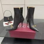 Gucci Women Ankle Boot With Horsebit Black Leather 835741 Bko00 1000 - Image 5