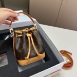 Gift Set: Louis Vuitton Nano Noé Bag Monogram Brown With Card Wallet And My Monogram Light Cat Eye Glasses - Image 6