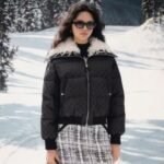 Louis Vuitton Feather Collar Puffer Jacket Black 1Aiphc - Image 2