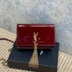 [Super Vip 1:1] Saint Laurent Kate Tassel Chain Wallet Burgundy 19Cm 742833Bmiiw6413 - Image 2