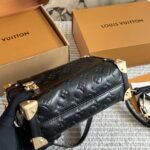 Louis Vuitton MM Side Trunk Bag Gold Metal Black 23Cm - Image 6