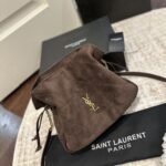 Saint Laurent Jamie Shoulder Pouch In Dark Brown 26Cm - Image 2
