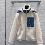 Louis Vuitton Monogram Accent Fleece Jacket Beige 1Aiqqj - Image 4