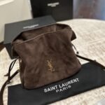 Saint Laurent Jamie Shoulder Pouch In Dark Brown 26Cm - Image 3