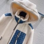 Louis Vuitton Monogram Accent Fleece Jacket Beige 1Aiqqj - Image 3
