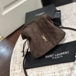 Saint Laurent Jamie Shoulder Pouch In Dark Brown 26Cm - Image 4