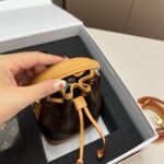 Gift Set: Louis Vuitton Nano Noé Bag Monogram Brown With Card Wallet And My Monogram Light Cat Eye Glasses - Image 5