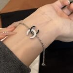 Chanel Cc Logo Chain Bracelet Silver Abf797 B20581 U0944 - Image 3