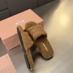 Miumiu Shearling Mules Brown - Image 8