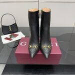 Gucci Women Ankle Boot With Horsebit Black Leather 835741 Bko00 1000 - Image 3