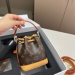 Gift Set: Louis Vuitton Nano Noé Bag Monogram Brown With Card Wallet And My Monogram Light Cat Eye Glasses - Image 4
