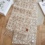 Loewe Anagram Wool Scarf Beige - Image 7