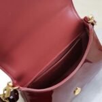 [Super Vip 1:1] Saint Laurent Mini Voltaire Top Handle Bag In Patent Leather Dark Red Wine 21Cm 800846Bmiiw6413 - Image 9