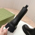 Gucci Chelsea Boot Black Leather 806398 Aad6T 1052 - Image 8