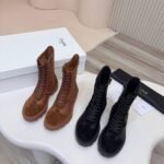 Celine Margaret Boot In Nylon And Suede Black 365115243C 38No - Image 10