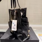 Chanel 25C Shopping Bag Black 33Cm As5315 B19030 10601 - Image 4