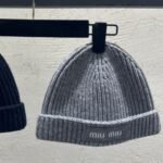 Miumiu Wool Beanie Grey 5Hc375 2Csf F0I13 - Image 2