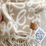 Loewe Anagram Wool Scarf Beige - Image 6