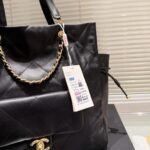 Chanel 25C Shopping Bag Black 33Cm As5315 B19030 10601 - Image 5