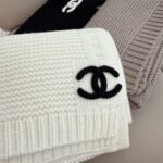 Chanel Cashmere Knit Scarve White - Image 7