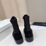 Celine Margaret Boot In Nylon And Suede Black 365115243C 38No - Image 8