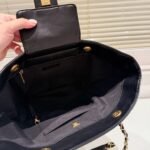 Chanel Maxi Flapbag Washed Denim And Gold Tone Metal Black 30Cm As5727 B22144 94305 - Image 9