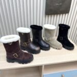 Prada Leather And Shearling Booties Black 1U187O 3Lpn F0002 F Zf50 - Image 9