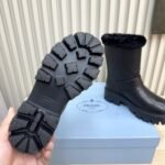Prada Leather And Shearling Booties Black 1U187O 3Lpn F0002 F Zf50 - Image 8