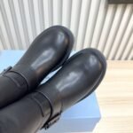 Prada Leather And Shearling Booties Black 1U187O 3Lpn F0002 F Zf50 - Image 7
